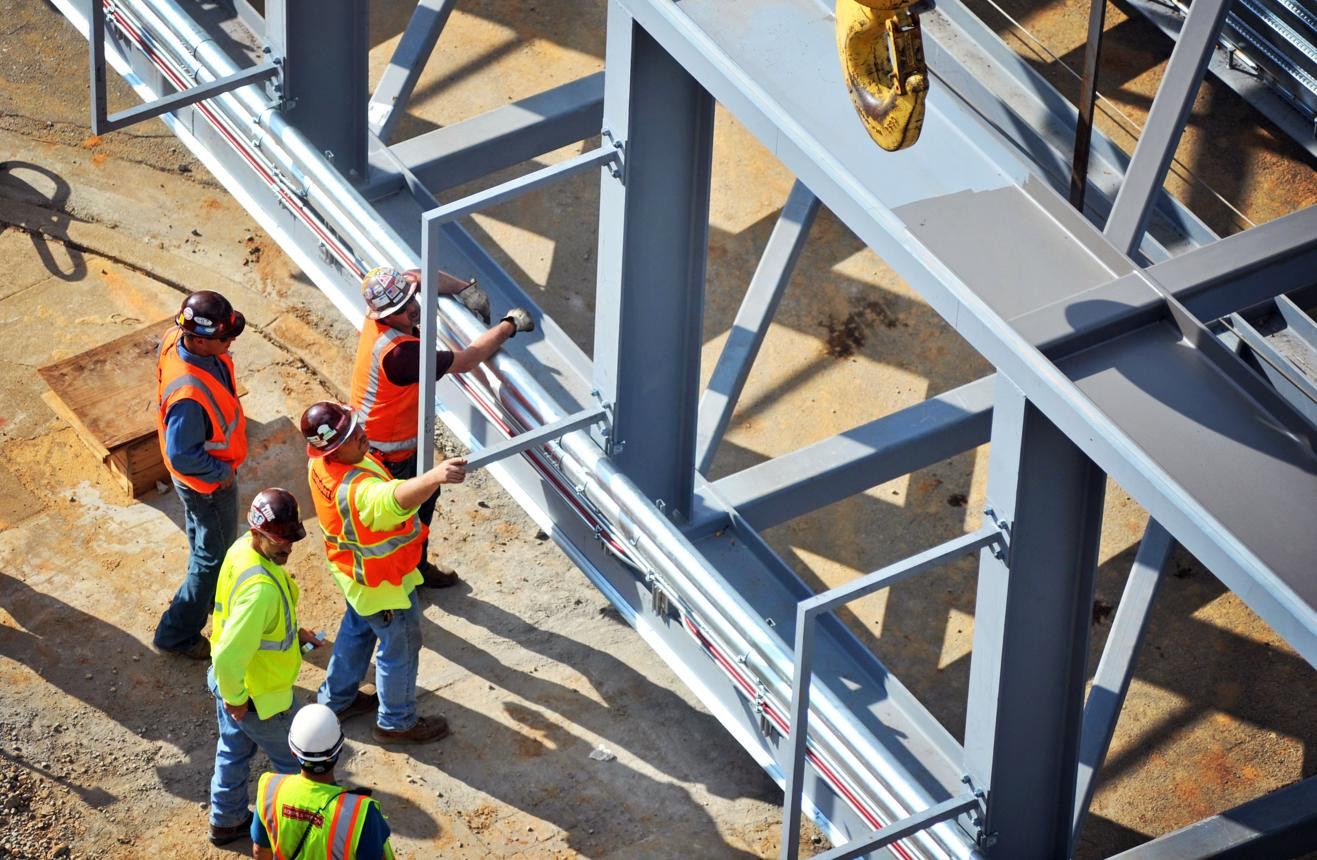 Industrial steel construction safety and quality operations